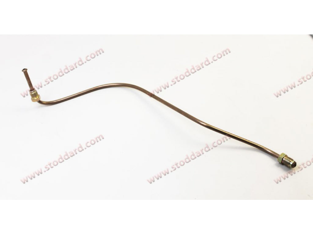 Hard brake line from front coupler union to left front flexible brake hose