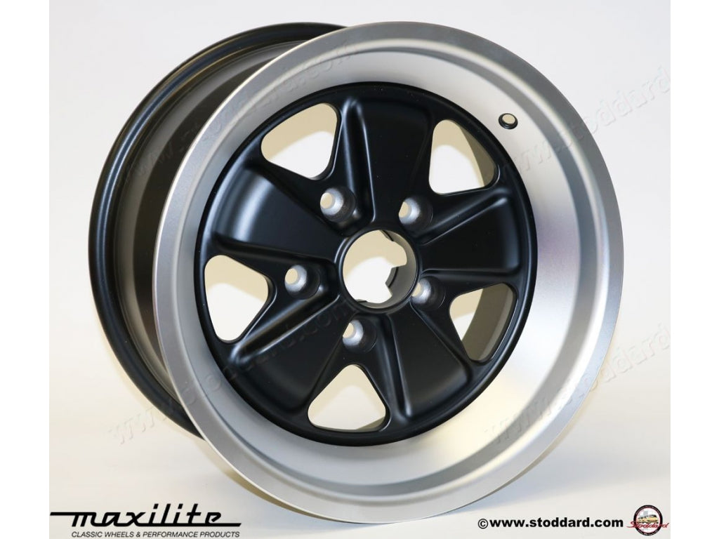Maxilite Fuchs Style Wheel 15 x 9-inch ET 15mm Offset Machined Lip with Black Center