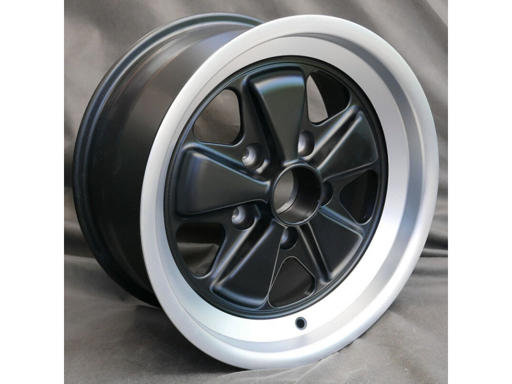 Maxilite Fuchs Style Alloy Wheel 16 x 8-inch ET 10.6mm Offset, Machined Lip with Black Center
