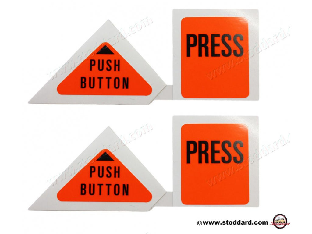 PRESS Seat Belt Decal Car Set for 911 1972-1973 and 914 1972-1976
