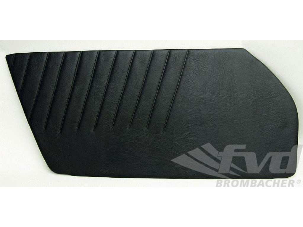 Door Panel 911 1977-89 - Leatherette - Left - Black - Quilted / Stitched Original Look