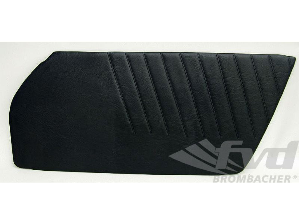 Door Panel 911 1977-89 - Leatherette - Right - Black - Quilted / Stitched Original Look
