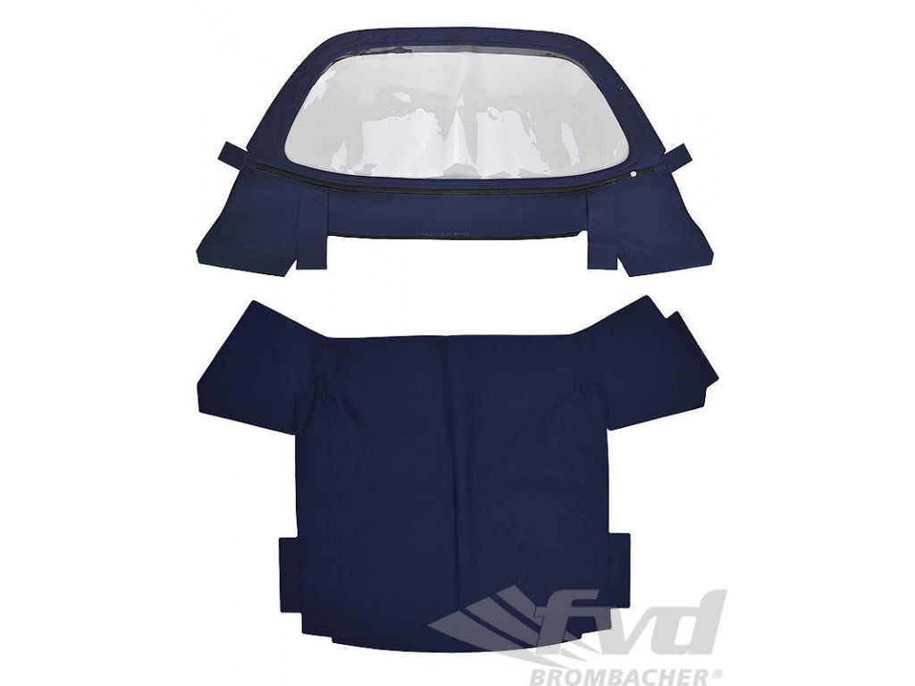 Convertible / Cabrio Top 911 1983-85 - Complete - Dark Blue - with Trapezoidal PVC Zipper Window