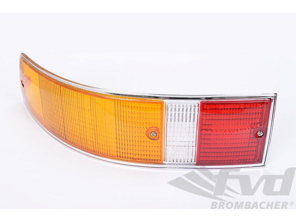 Rear lens 911 chrome trim left 69-73