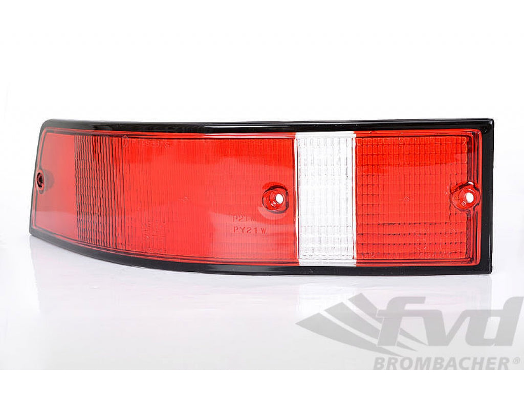 Tail Light Lens 911 / 930 1969-89 - Left - USA - Red Lens with Black Trim