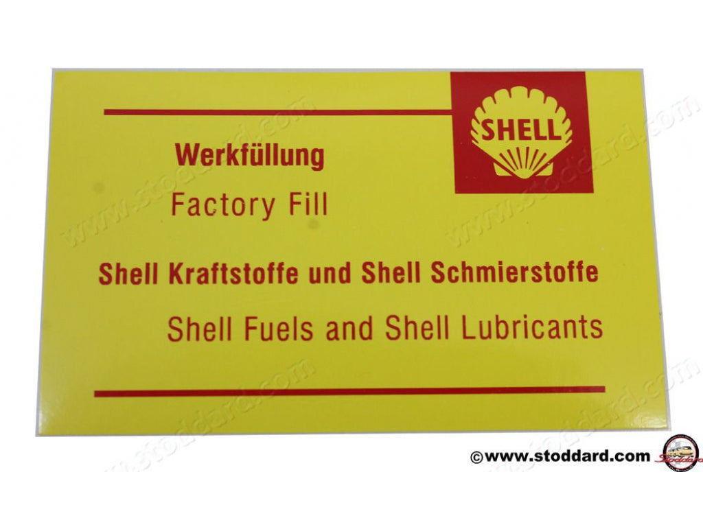 Shell Air Cleaner Decal for 911 1969-1973