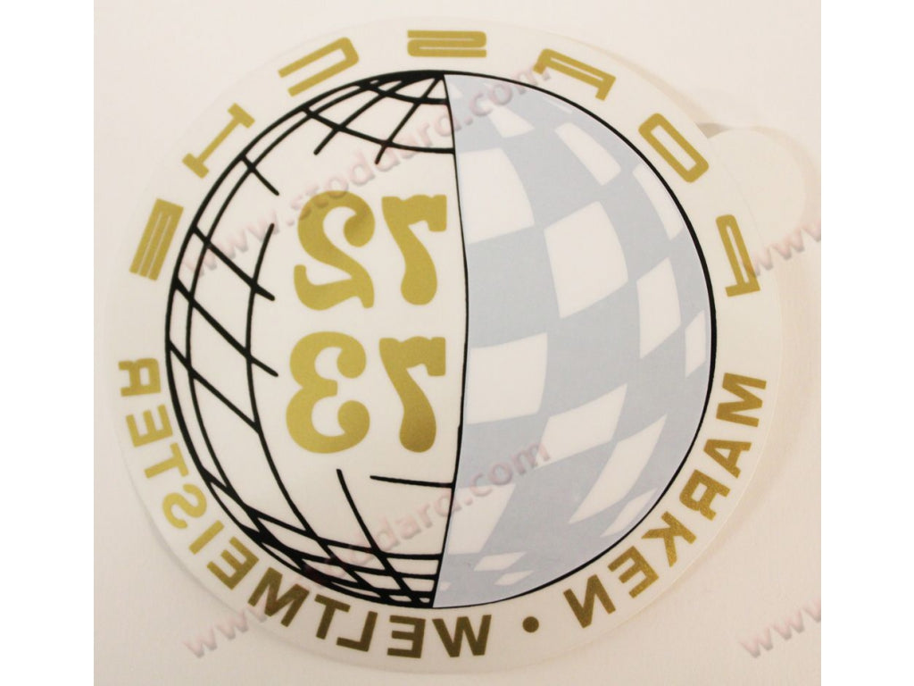 Window Decal 72 73 Marken Weltmeister World Champion