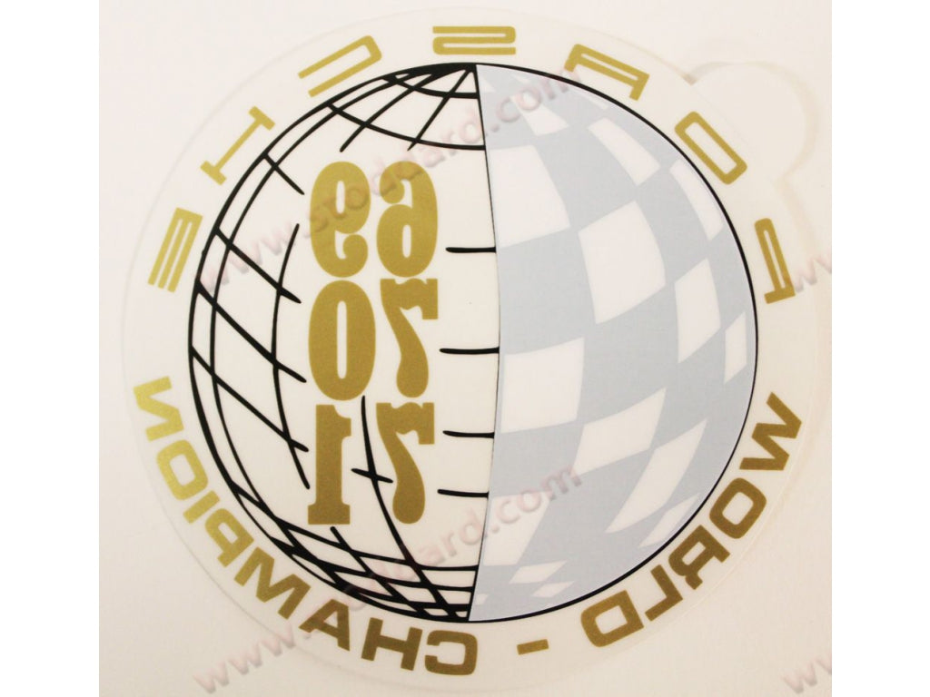 Window Decal 69 70 71 World Champion