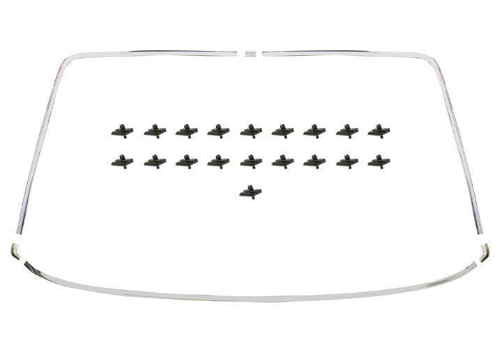 WINDSHIELD chrome TRIM MOLDING SET 914