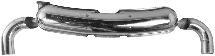 Dansk Original-Style Sport Exhaust for 911 1976-89. Single 84mm left/right side exit Polished stainless (Tips Loose)