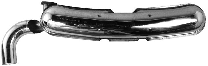 Dansk Original-Style Sport Exhaust for 911 1976-89. Single 84mm left side exit Polished stainless (loose tip)