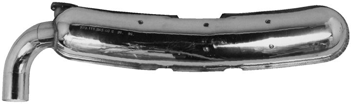 Dansk Original-Style Sport Exhaust, 911 1976-89, Single 84mm left side exit Polished stainless