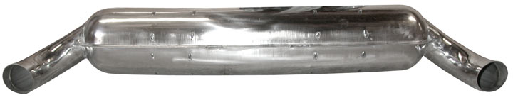 Dansk Original-Style Sport Exhaust for 911 1974-75. Twin 70mm left/right side exit Polished stainless