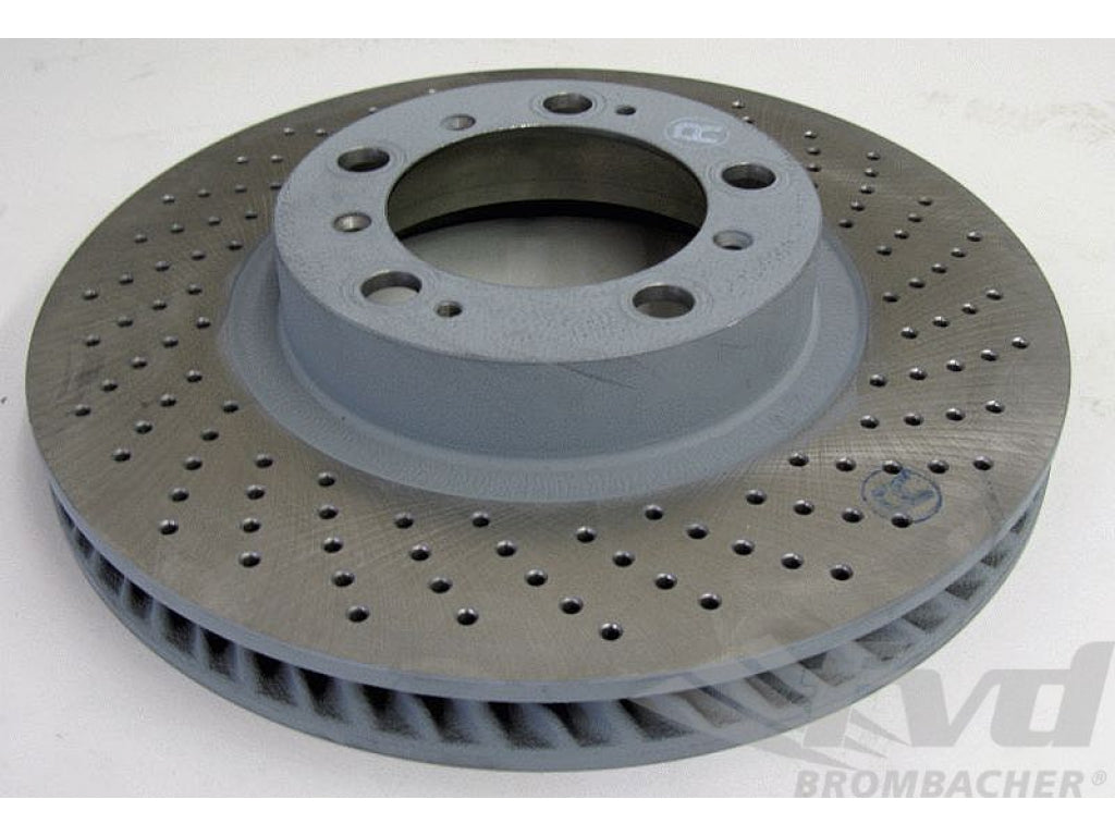 Drilled disc right 996 GT3-Cup -01 with centerlook 330x34mm