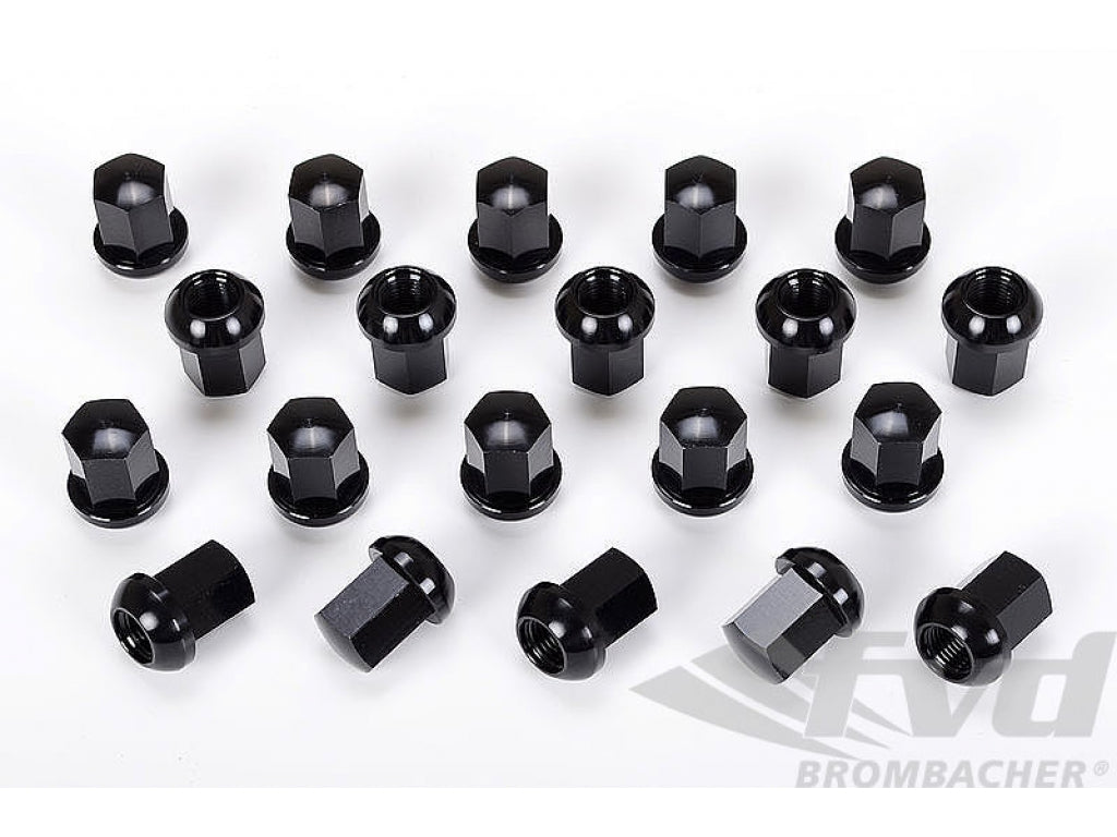 Wheel Lug Nut Set - Lightweight Aluminum Alloy - Black