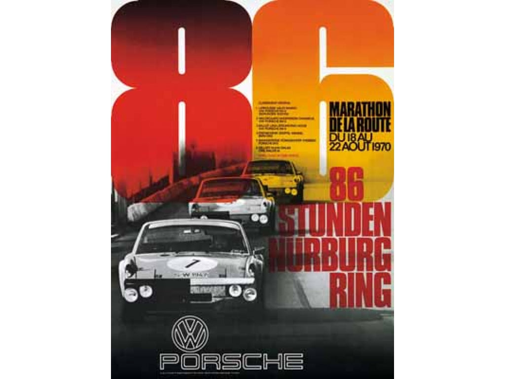 Porsche 86 Stunden N¸rburgring 1970 / VW Porsche 914/6-Reprint