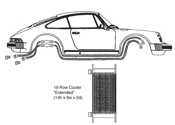 Oil Cooler Kit, 19 Row