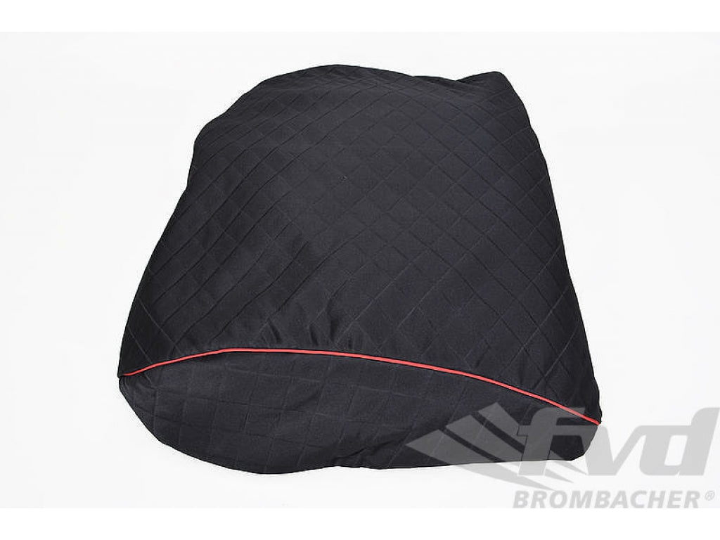 Brombacher Exclusive Cover 996TT/GT2/GT3RS with rear spoiler black, red stiching incl. bag