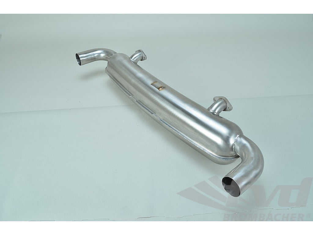 Sport Muffler Brombacher Edition - 2 x in / 2 x out ( 73mm ) for SSI Heat Exchanger