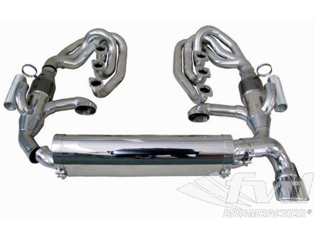 Exhaust System Brombacher 964 (Sound Version), Stainless Steel, Cat-bypass, 1x90mm Oval Tips