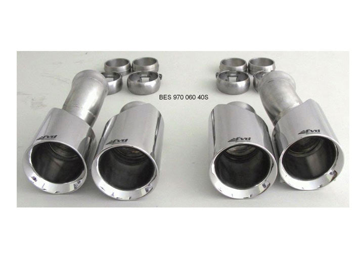 M&M Exhaust Tips Panamera Stainless Steel, Dual, Round 4x100mm