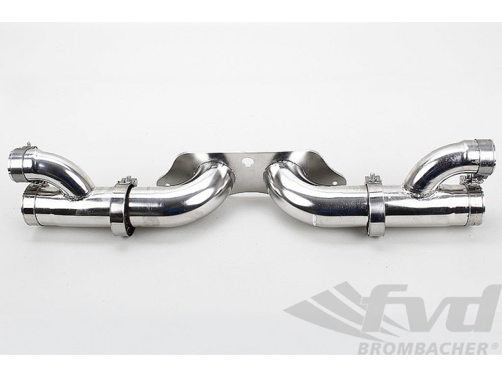 Center Muffler Bypass 991.1 / 991.2 GT3 / RS - Brombacher Edition - Reuses OEM Tips