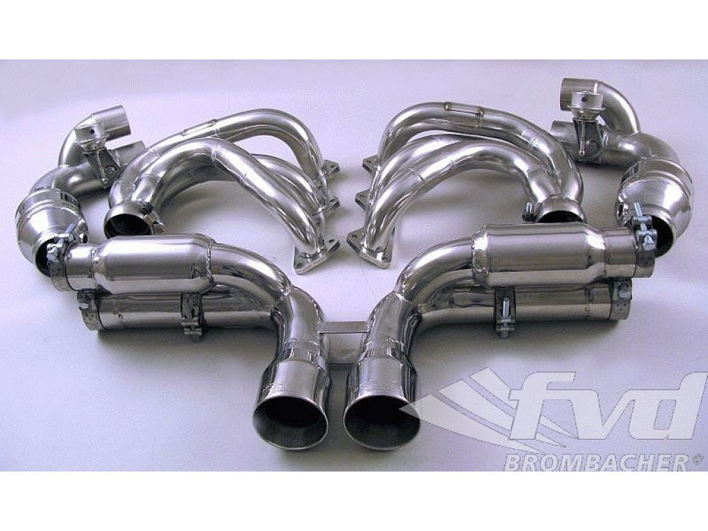 Exhaust System with valves 997 GT3/RS Brombacher incl. 2x90mm endtips