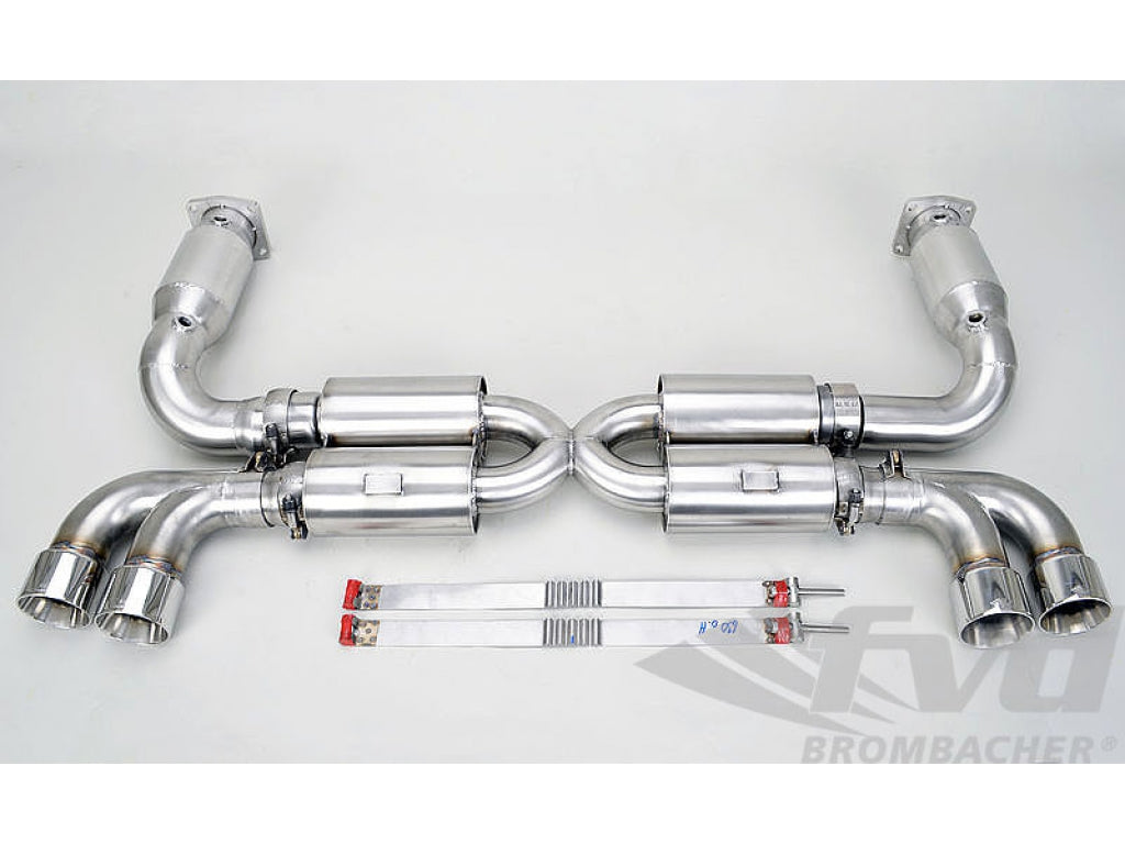 Sport Muffler 997 TT +650PS (Sound Version), Stainless Steel, Cat Bypass w/ 4x80mm Tips