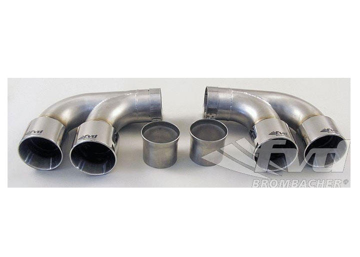 Exhaust Tips 997 TT Brombacher (4 x 80mm) polished stainless steel