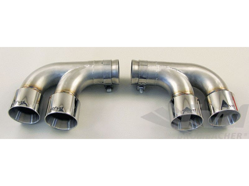 Exhaust Tips 997 GT2 Brombacher (4 x 80mm) polished stainless steel