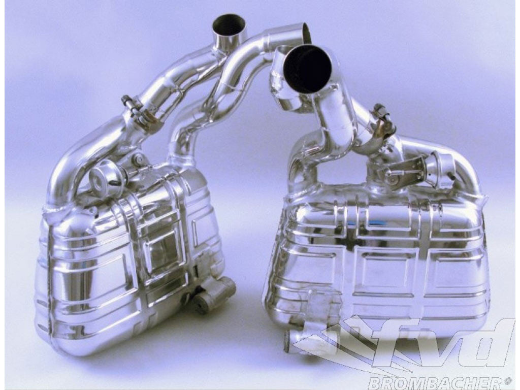 Valved Sport Mufflers, 997 09- Brombacher for use with OEM tips