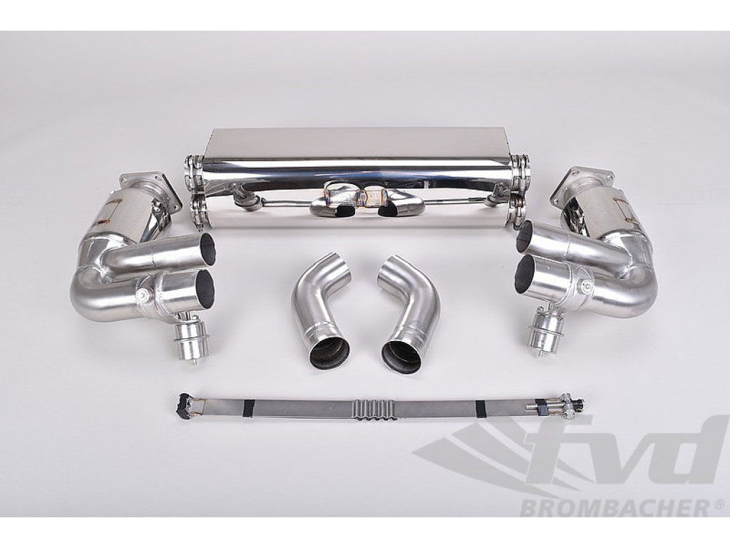 Sport Muffler 997.2 TT Brombacher (TUV Version), with Sound Switch, Stainless Steel, 200 Cell