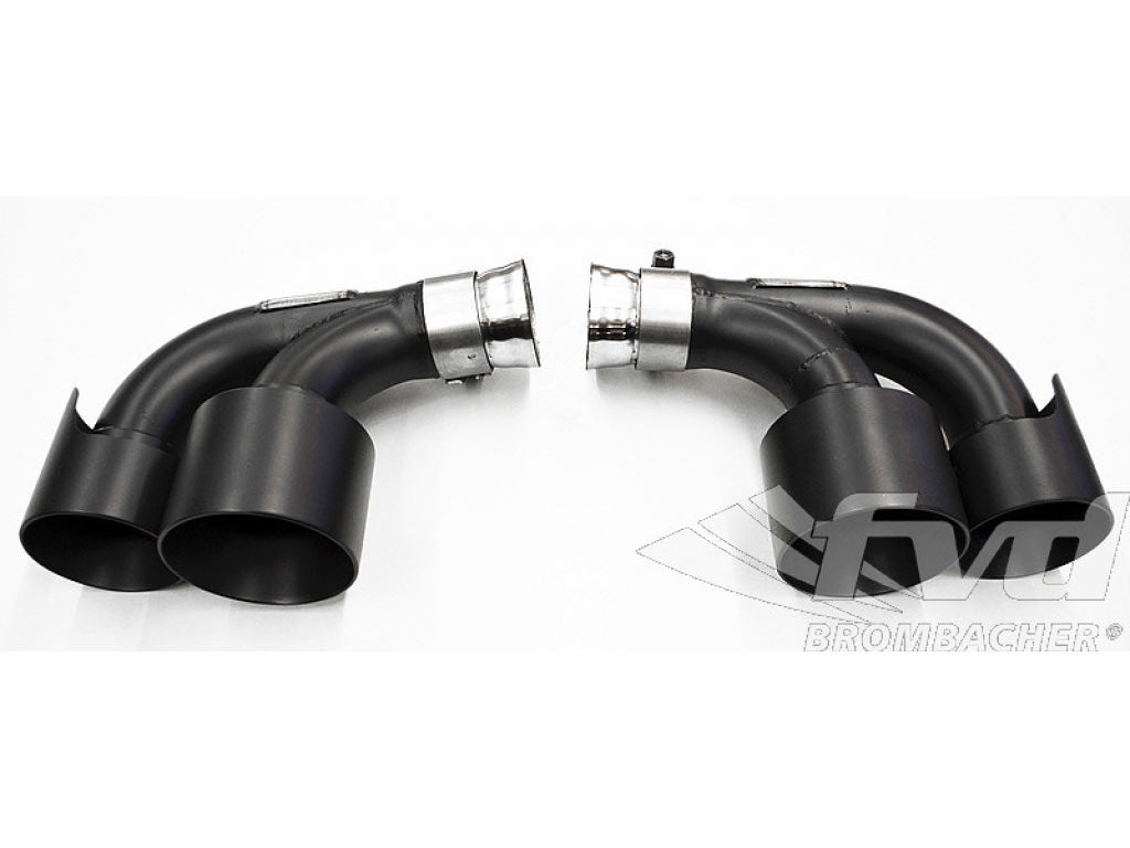 Exhaust Tips 997.2 TT Brombacher (4 x 90/100mm) black ceramic coated