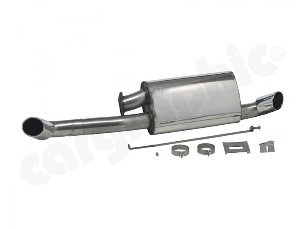 Cargraphic Silencer Super Sound with Oval Tailpipes Left And Right