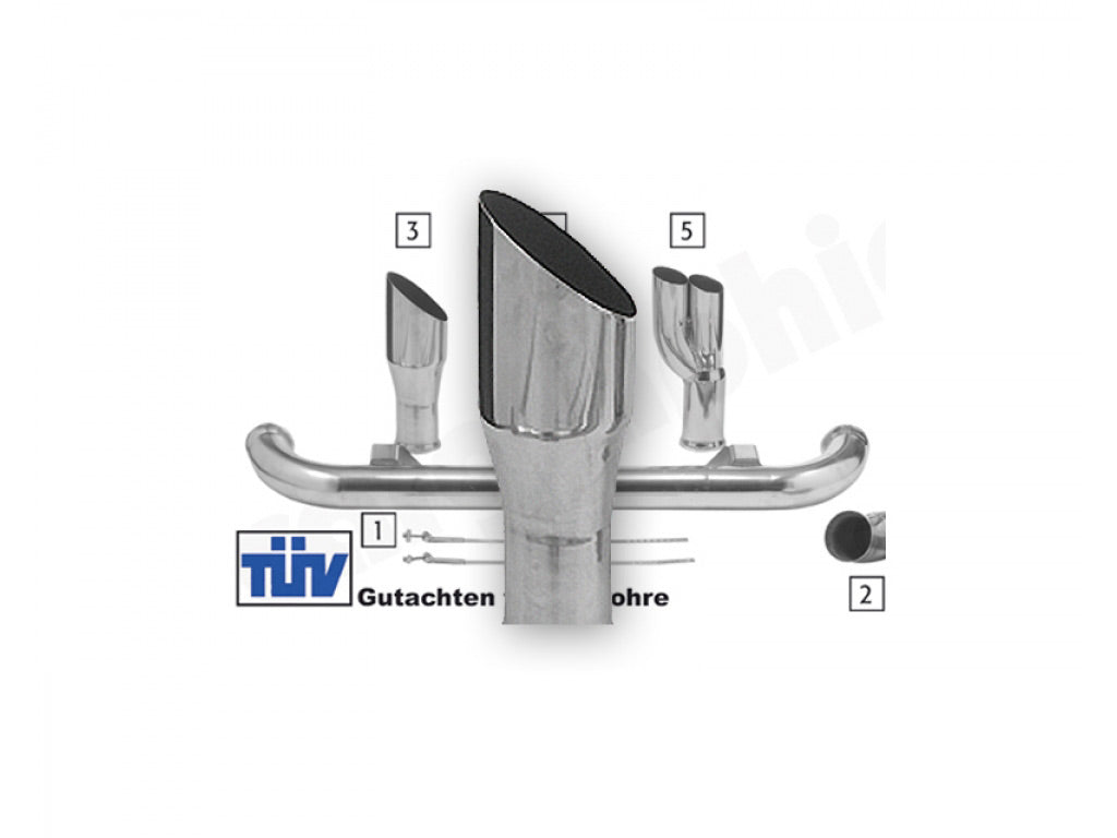 Cargraphic Tailpipe Polished 102mm Round, Rolled In