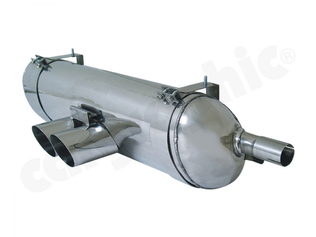 Cargraphic Silencer Tuv Sound Version with 2x89mm Round Tailpipes