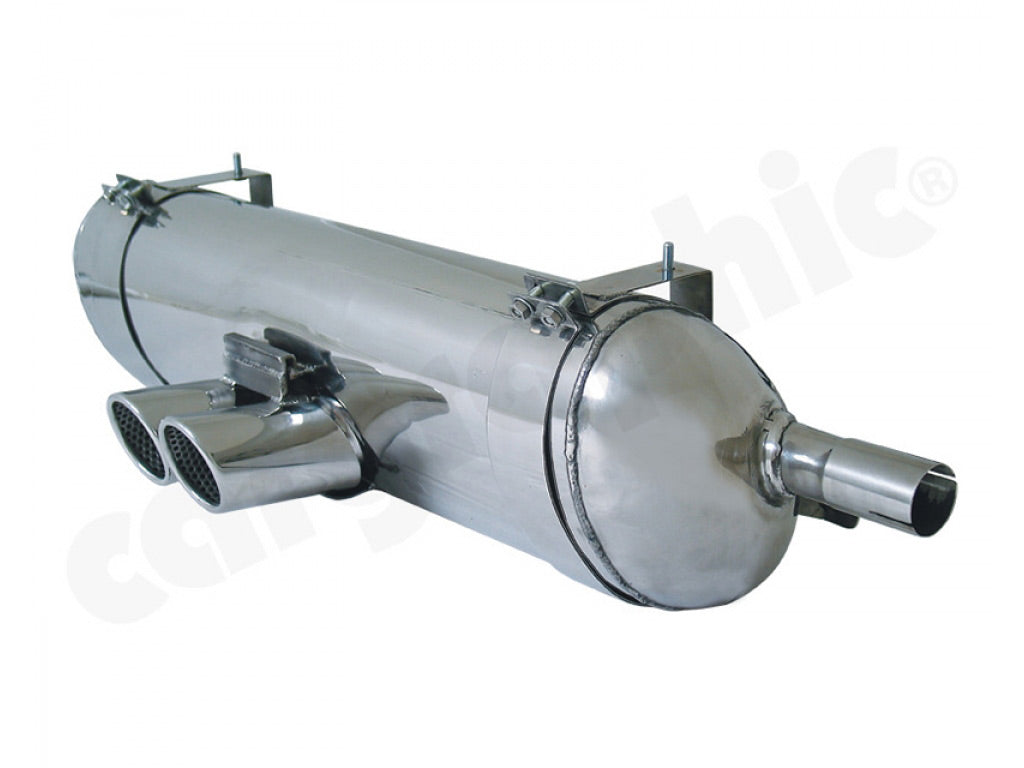 Cargraphic Silencer Super Sound Version with 2x76mm Perforated Tailpipes