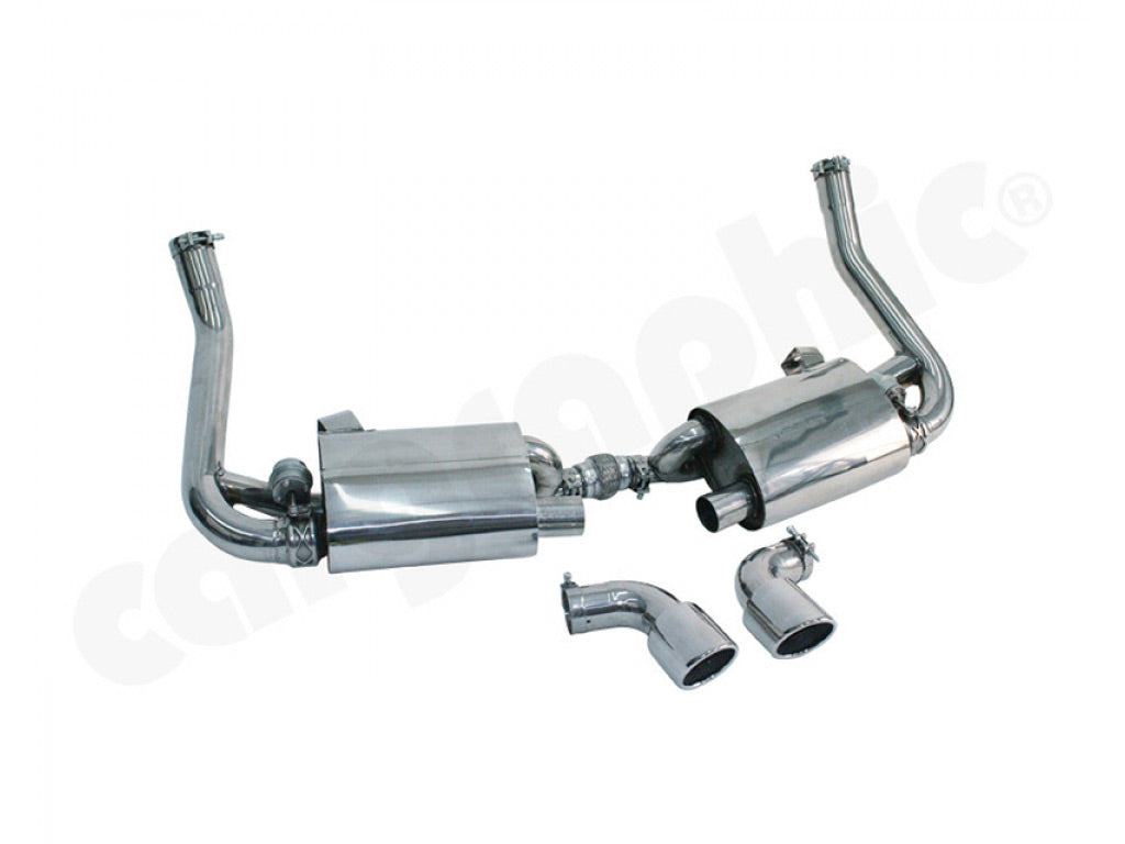 Cargraphic Tailpipe Double End Polished 2x100mm Round|Rolled In