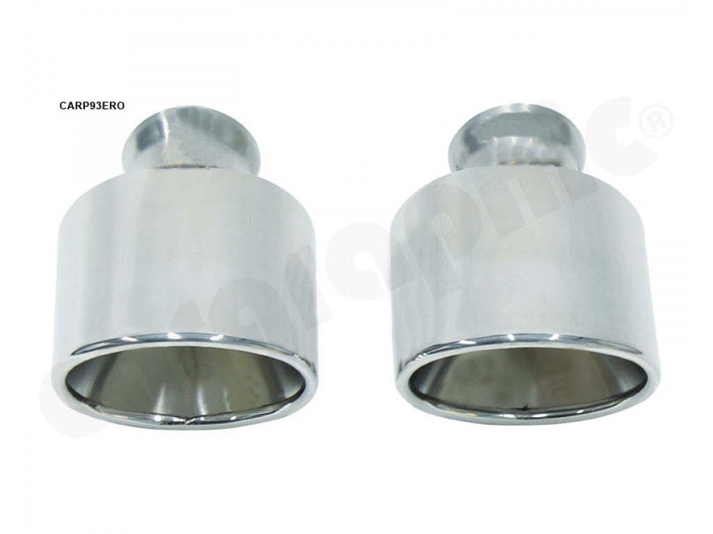 Cargraphic Tailpipe Set Polished 85 x117mm Oval