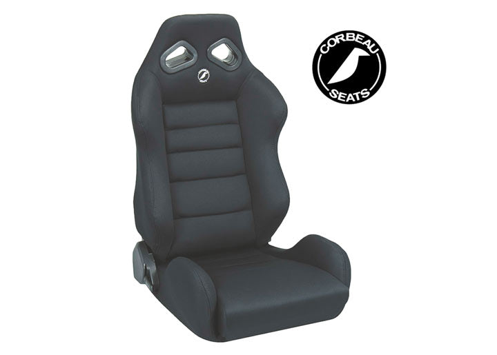 Corbeau TRS Wide Black Cloth Seat