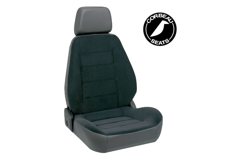 Corbeau Sport Seat, Black Cloth/Vinyl