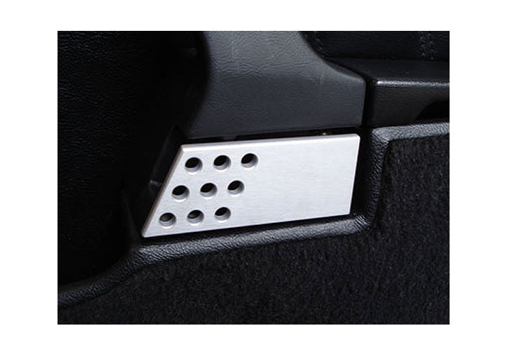 Rennline Perforated Aluminum Interior Door Handles, Silver Pair
