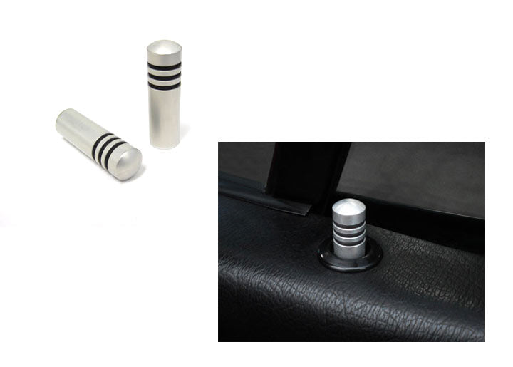 Rennline Aluminum Door Lock Pins Set, Silver