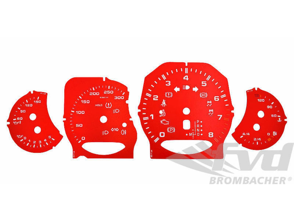 Cayenne 958 Turbo Gauge Faces red, kph, tiptronic