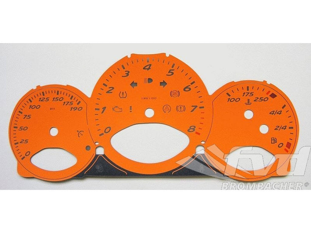 Gauge Faces RS-orange 987,987C - MPH - Manual