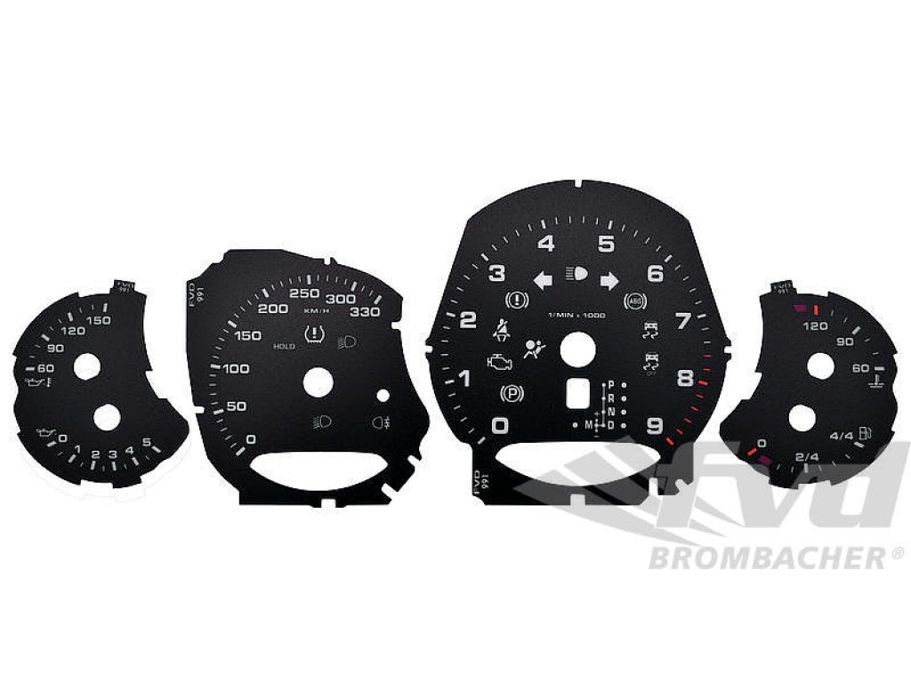 Gauge Faces black 991 PDK km/h / Celsius