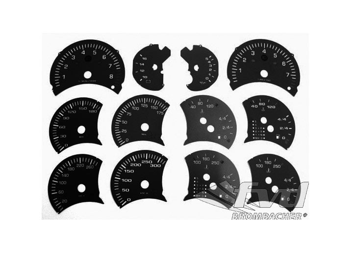 Black gauge Faces Kit boxster, 911