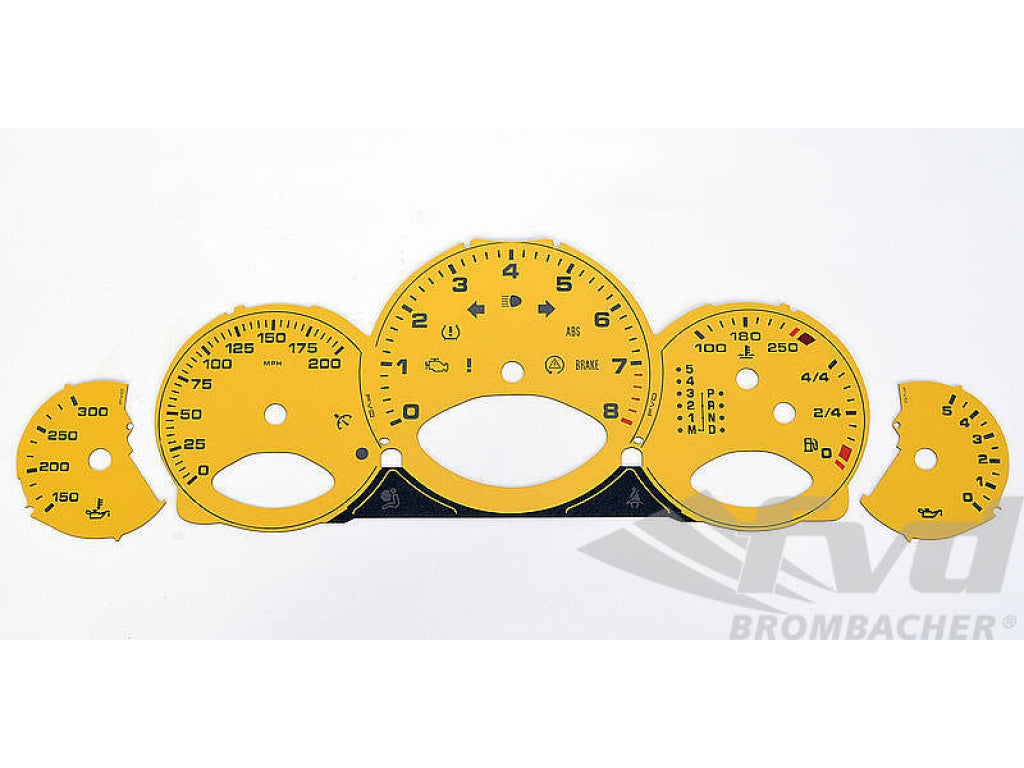Gauge Faces speed yellow 997 mph, Tiptronic