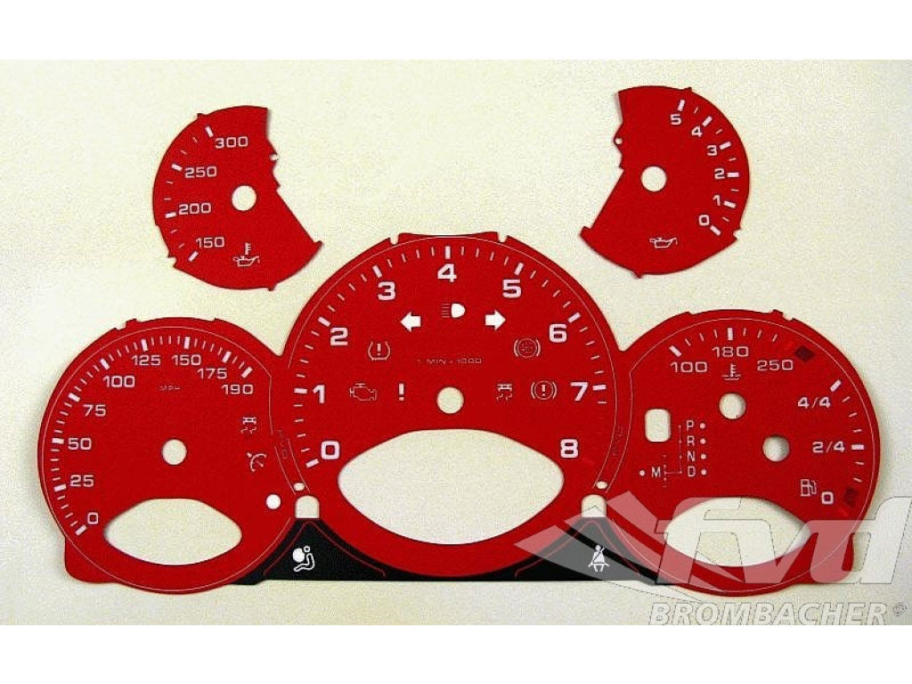 Gauge Faces red 997-2 PDK MPH/190