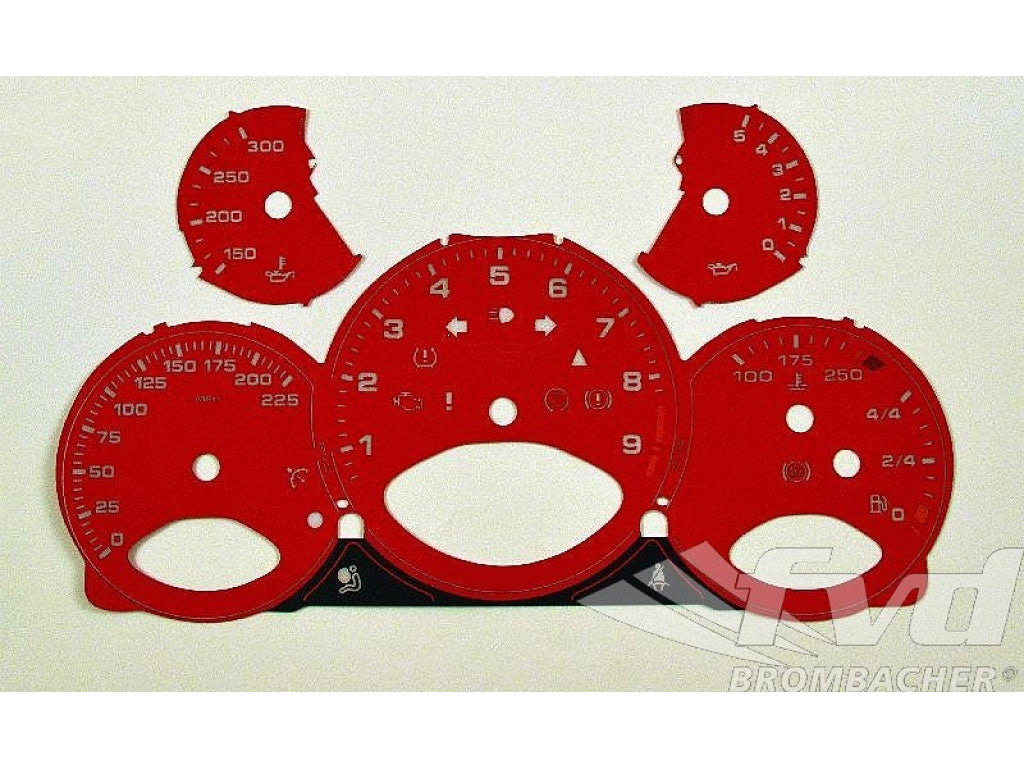 Gauge Faces guards red 997 GT3 manual MPH